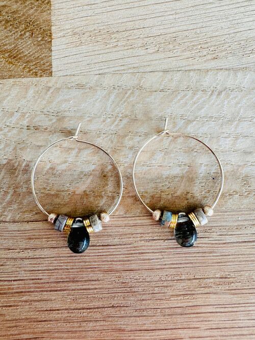 Boucles d'Oreilles ASTRID gris