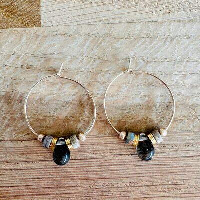 Boucles d'Oreilles ASTRID gris