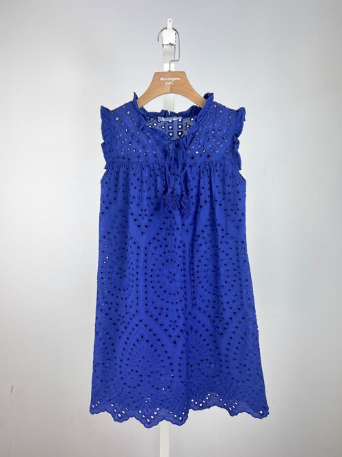 Robe en coton et broderie anglaise pour fille