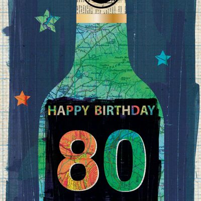 Erstklassige Geburtstagskarte zum 80.