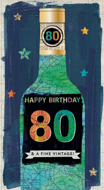 Carte d'anniversaire de qualité supérieure -80