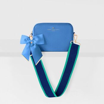 Bandoulière de sac à rayures bleues et bleu marine Luxe 4