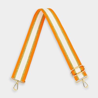 Cinturino per borsa Luxe Orange Georgie Stripe