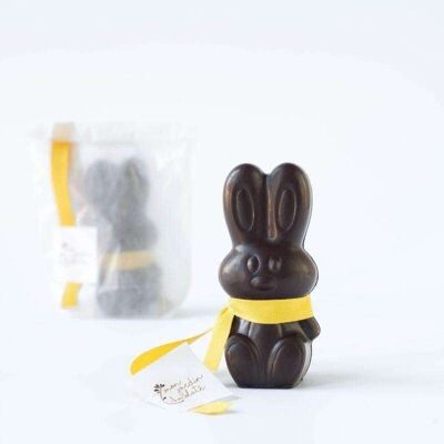 Bio-Kaninchen aus dunkler Schokolade