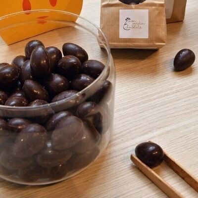LOT VRAC - Oeufs noisettes bio en chocolat noir 70% - lot de 60