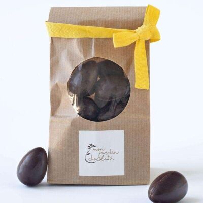 Organic hazelnut eggs in 70% dark chocolate - bag of 20