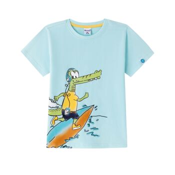 T-Shirt Crocodile Surfeur Junior 1