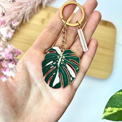 Porte-clés Monstera Variegata, pendentif végétal