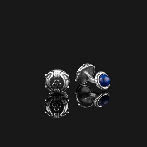 Premium 925 Sterling Silver & Lapis Lazuli Cufflink