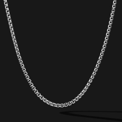 Round Box 925 Sterling Silver Chain