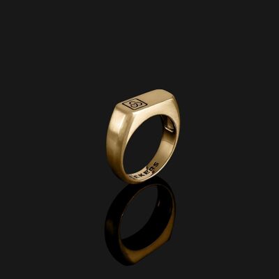 Signature-Ring aus Vermeil-Gold