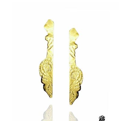 Pendientes contemporáneos HUELLA Derretidos medianos