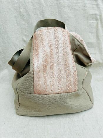 Sac en tissu coton à sequins roses modèle Paillette 4