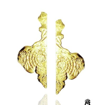 Pendientes contemporáneos HUELLA Derretidos grandes