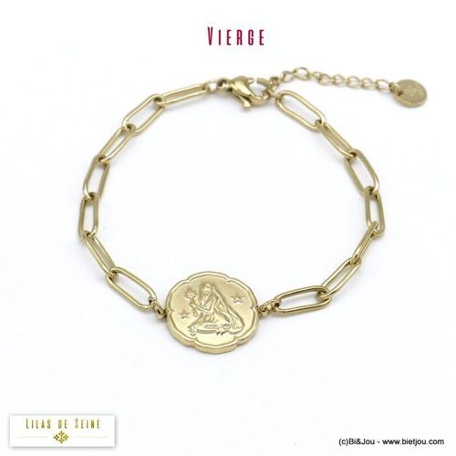 bracelet VIERGE signe astro zodiaque acier 0220026