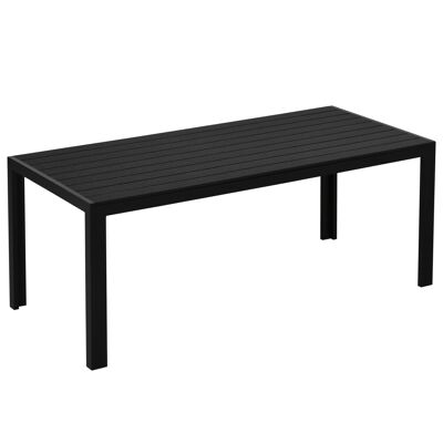 Wikinger Gartentisch Aluminium Tisch Garten Terrasse Holz-Kunststoff Polywood schwarz