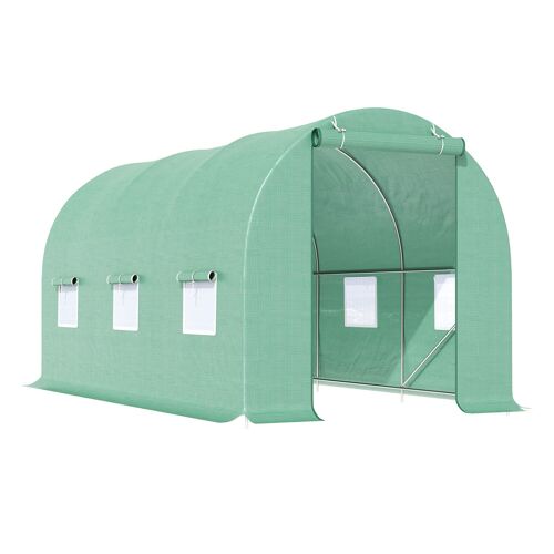 Wikinger foil greenhouse tomato greenhouse greenhouse foil tunnel cold frame with window green 445 x 190 x 200 cm