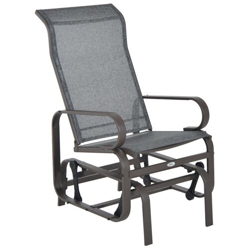 Wikinger Rocking Chair Garden Garden Chair Relaxing Chair Garden Swing Garden Metal Rocking Chair for Garden Terrace Balcony Textline 60x75x104cm
