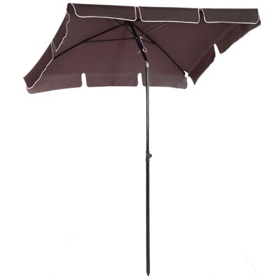 Wikinger parasol, garden parasol, beach parasol, balcony parasol, sun protection, can be folded (coffee brown + black)