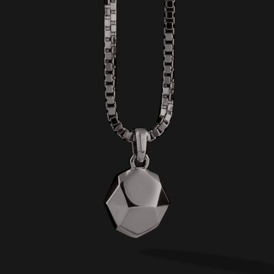 Pendentif Geom en Or Noir #2