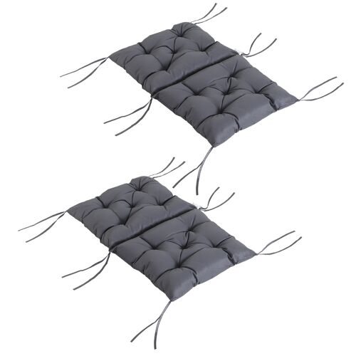 Wikinger set of 2 pads for low-back chair pads seat cushions garden cushions grey