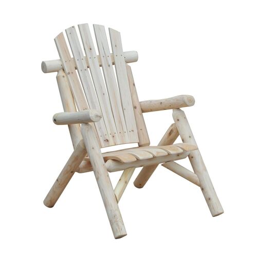 Wikinger Adirondack garden chair garden chair wooden chair high-back with armrests fir wood natural 83 x 68 x 101 cm