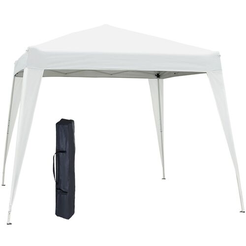 Wikinger folding pavilion gazebo folding tent party tent incl. carry bag 2.4x2.4m steel white