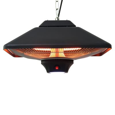 Chauffage de terrasse Wikinger, chauffage de plafond avec télécommande, éclairage LED, 2000W, 43x43x25cm
