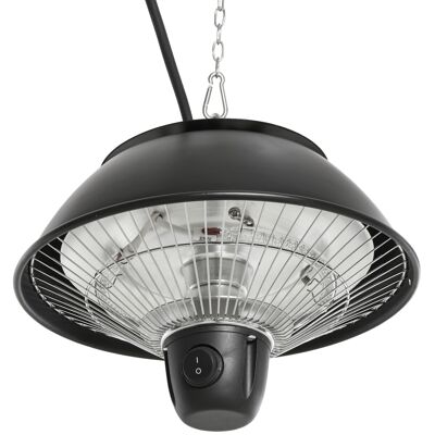 Wikinger® Ceiling Heater Radiant Heater 600W Black Φ25.5 x H21.2cm