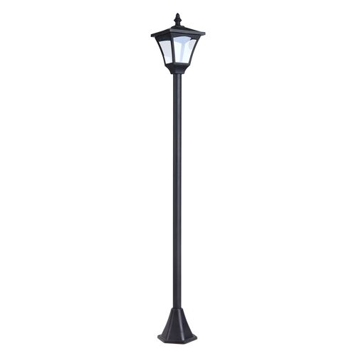 Wikinger Solar Lantern Garden Lantern with LED 10 Lumen Black 15 x 15 x 120cm