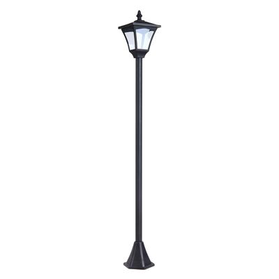 Wikinger Lanterna Solare Lanterna da Giardino con LED 10 Lumen Nero 15 x 15 x 120 cm