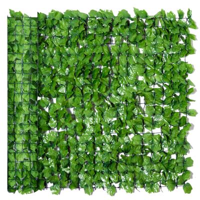 Wikinger Haie Artificielle Haie de Confidentialité Décoration Murale de Terrasse Décoration Murale Vert Clair 300 x 100 cm