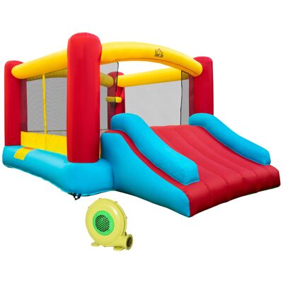 Wikinger bouncy castle with blower bouncy castle play castle slide playhouse inflatable 420D Oxford fabric outdoor large colorful 366 x 274 x 183 cm