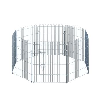 Wikinger enclos extérieur pour chiots, clôture pour chiots, parc pour chiots, barrière pour animaux, 8 parties L63 x H76 cm