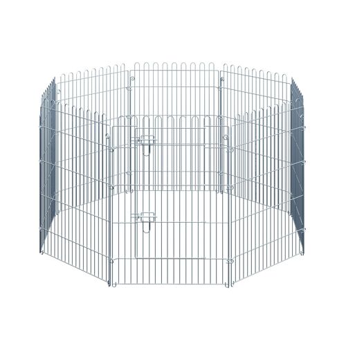 Wikinger outdoor enclosure puppy run puppy fence playpen puppy gate for animals 8-part W63 x H91 cm