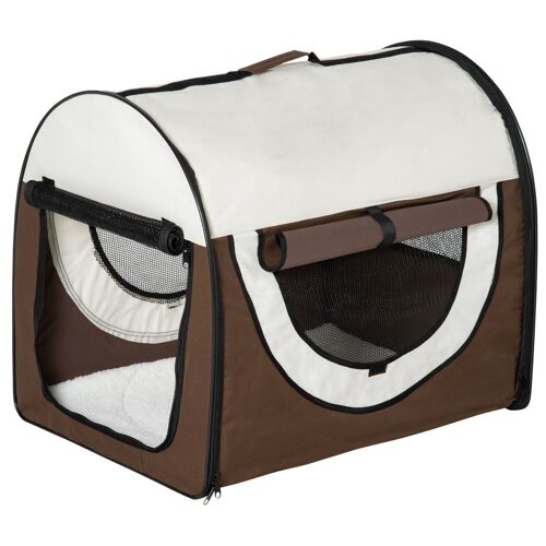 Wikinger dog box foldable dog transport box transport box for pet 2 colors 5 sizes (L (70x51x59 cm), coffee)