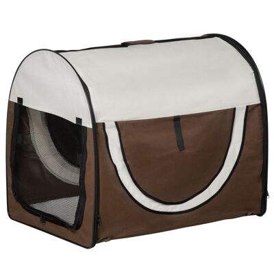 Wikinger dog box foldable dog transport box transport box for pet 2 colors 5 sizes (XXL (81x56x66 cm), coffee)