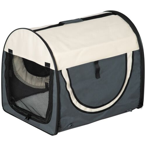 Wikinger dog box foldable dog transport box transport box for pet cats dark gray 61 x 46 x 51 cm
