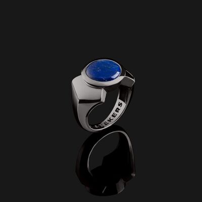 Bague Kudos Or Noir & Lapis Lazuli