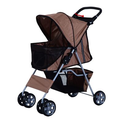 Wikinger Dog Buggy Pet Dog Buggy Stroller Jogger Trailer Coffee Brown