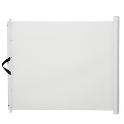 Wikinger Porte pour chien, portail d'escalier, cloison de sécurité, protection de porte extensible, store enrouleur PVC blanc L115 x H82.5 cm