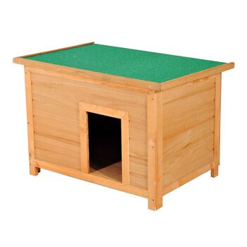 Wikinger chenil niche pour chien cabane pour chiens chats toit en bois de sapin 82 x 58 x 58 cm