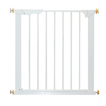 Wikinger Barrière de sécurité pour escalier, barrière de sécurité pour chien, 74-95 cm, blanc