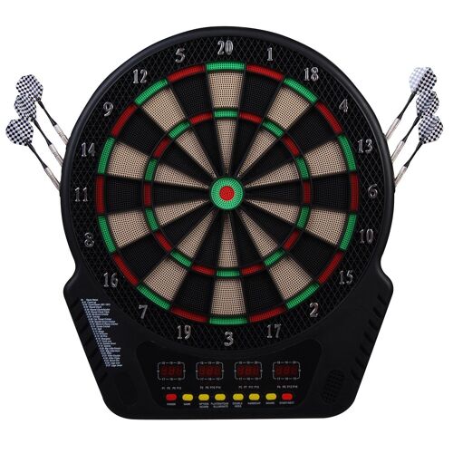 Wikinger electronic dartboard dartboard dart set with 6 darts 24 dart heads 27 games 243 hit options for 16 players multicolored 44 x 51.5 x 3.2 cm
