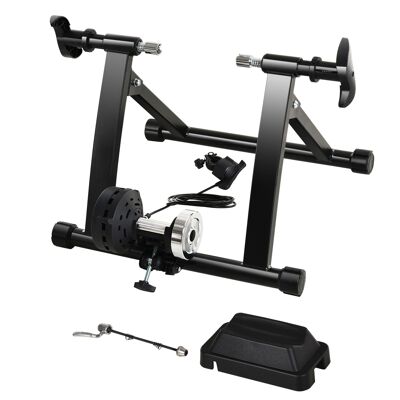 Wikinger roller trainer, bicycle trainer, exercise bike, magnetic brake, foldable, adjustable, 26"-28" or 700C steel, black, 54.5 x 47.2 x 39.1 cm