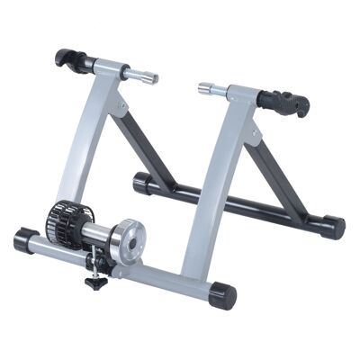 Wikinger roller trainer bicycle trainer indoor bike home trainer foldable magnetic brake 26"-28" steel silver 54.5 x 47.2 x 39.1 cm