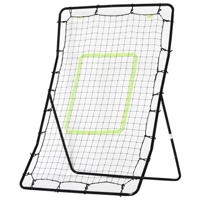 Wikinger Kickback Rebounder Goal Filet mural de rebond, acier + PE, 75 x 126 cm, noir