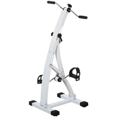 Wikinger Cyclette Movimento Trainer Pedaliera per Anziani Acciaio Bianco 40 x 42.5 x 100 cm
