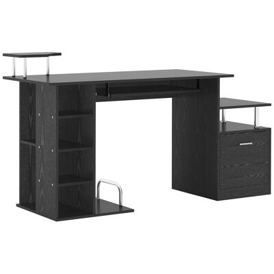 Wikinger Schreibtisch Computertisch Bürotisch PC-Tisch Schwarz