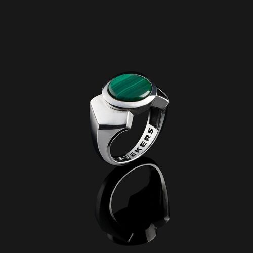 Kudos 925 Sterling Silver & Green Malachite Ring